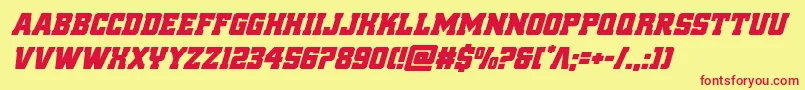 reddelicioussuperital Font – Red Fonts on Yellow Background