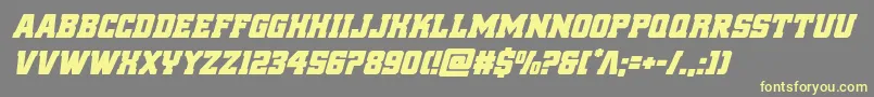 Шрифт reddelicioussuperital – жёлтые шрифты на сером фоне