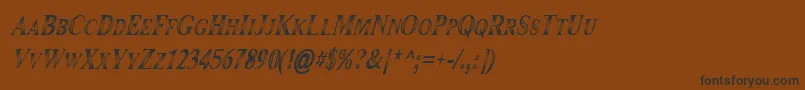 Maranallohighitalic Font – Black Fonts on Brown Background
