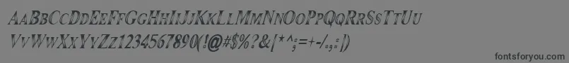 Maranallohighitalic-Schriftart – Schwarze Schriften auf grauem Hintergrund
