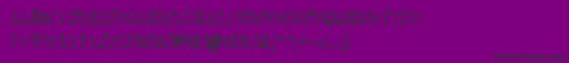 Maranallohighitalic Font – Black Fonts on Purple Background