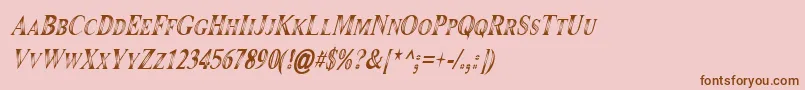 Maranallohighitalic Font – Brown Fonts on Pink Background