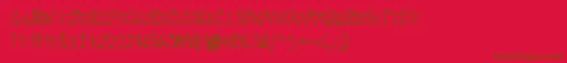 Maranallohighitalic Font – Brown Fonts on Red Background