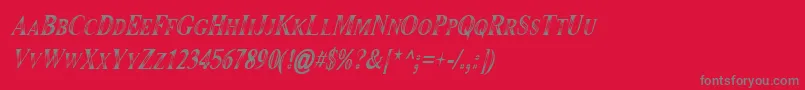 Maranallohighitalic-Schriftart – Graue Schriften auf rotem Hintergrund