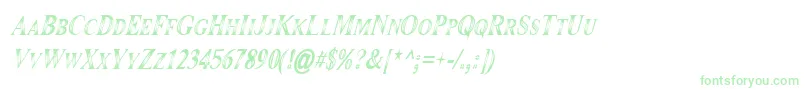 Maranallohighitalic Font – Green Fonts on White Background