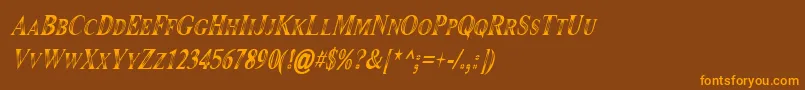 Maranallohighitalic Font – Orange Fonts on Brown Background