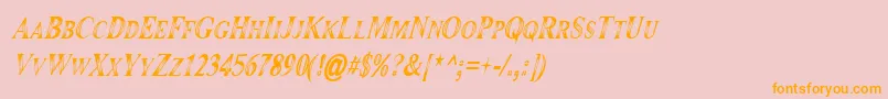 Maranallohighitalic Font – Orange Fonts on Pink Background