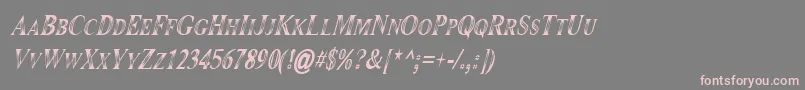 Maranallohighitalic Font – Pink Fonts on Gray Background