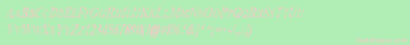 Maranallohighitalic Font – Pink Fonts on Green Background