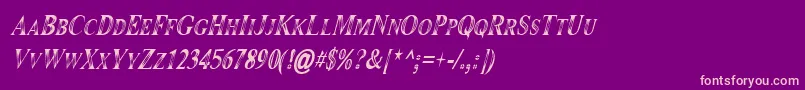 Maranallohighitalic Font – Pink Fonts on Purple Background
