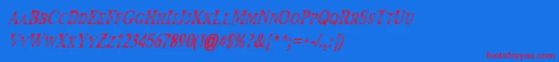 fuente Maranallohighitalic – Fuentes Rojas Sobre Fondo Azul