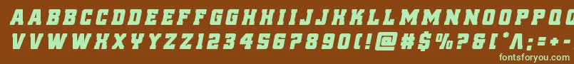 Шрифт reddelicioustitleital – зелёные шрифты на коричневом фоне