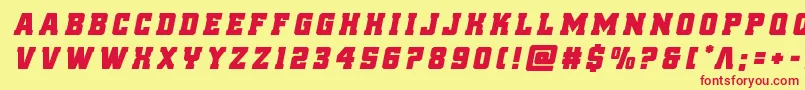 Шрифт reddelicioustitleital – красные шрифты на жёлтом фоне