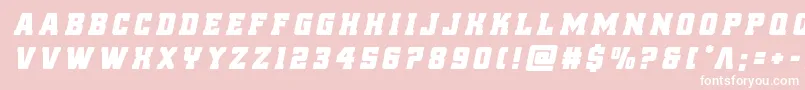 reddelicioustitleital-Schriftart – Weiße Schriften auf rosa Hintergrund
