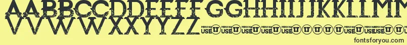 fuente Redemption – Fuentes Negras Sobre Fondo Amarillo