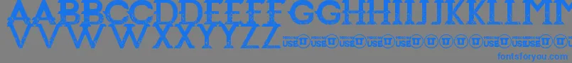 Police Redemption – polices bleues sur fond gris