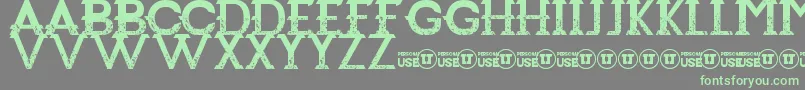 Redemption Font – Green Fonts on Gray Background