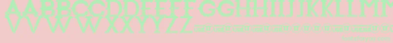 フォントRedemption – ピンクの背景に緑の文字