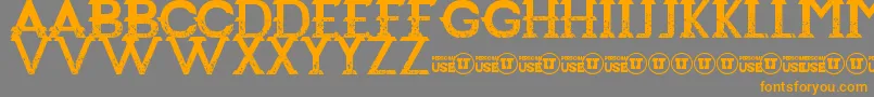 Redemption Font – Orange Fonts on Gray Background