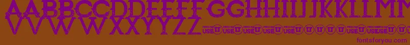 Redemption Font – Purple Fonts on Brown Background