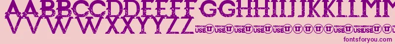 Więcej informacji o czcionce Redemption Czcionka Redemption – fioletowe czcionki na różowym tle