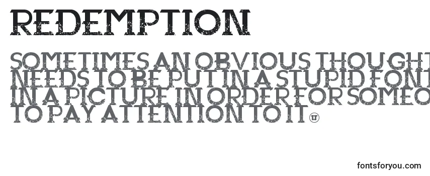 Redemption (138382)-fontti