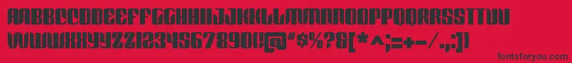 Шрифт REDFB    – чёрные шрифты на красном фоне