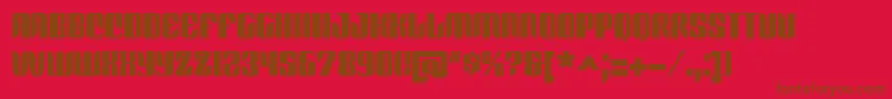 REDFB    Font – Brown Fonts on Red Background
