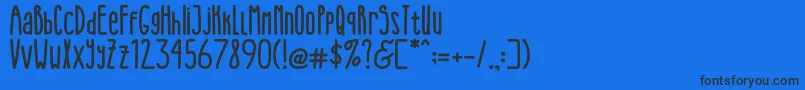 RedHead Snake Font – Black Fonts on Blue Background
