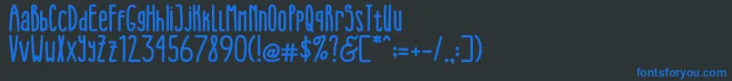 RedHead Snake Font – Blue Fonts on Black Background