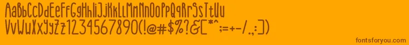 RedHead Snake Font – Brown Fonts on Orange Background
