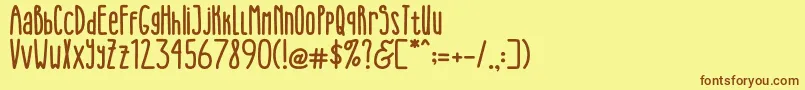 RedHead Snake Font – Brown Fonts on Yellow Background
