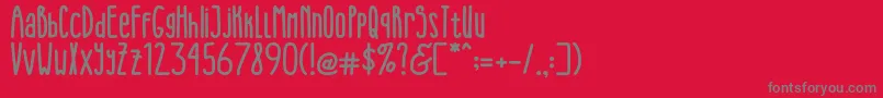RedHead Snake Font – Gray Fonts on Red Background