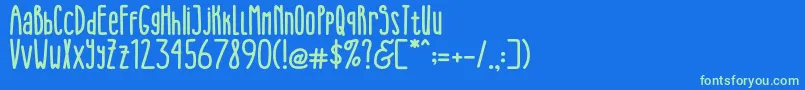 RedHead Snake Font – Green Fonts on Blue Background