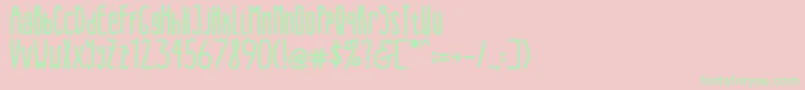 RedHead Snake Font – Green Fonts on Pink Background