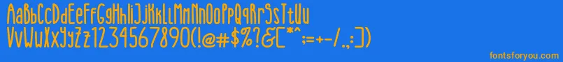 RedHead Snake Font – Orange Fonts on Blue Background