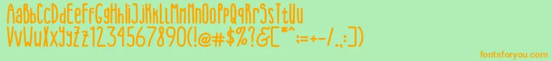 RedHead Snake Font – Orange Fonts on Green Background
