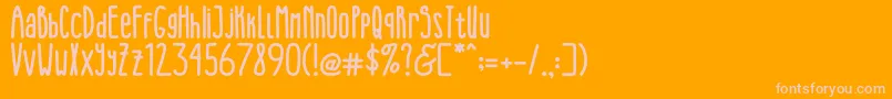 RedHead Snake Font – Pink Fonts on Orange Background