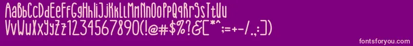 RedHead Snake Font – Pink Fonts on Purple Background