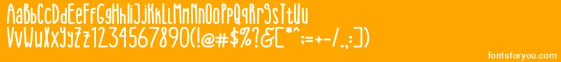 RedHead Snake Font – White Fonts on Orange Background