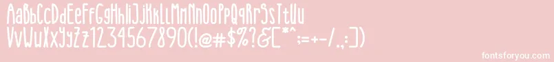 RedHead Snake Font – White Fonts on Pink Background