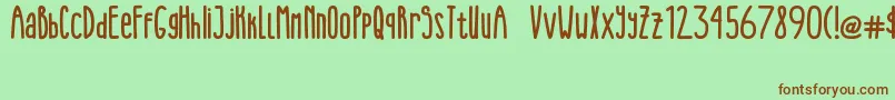 RedHead Snake Font – Brown Fonts on Green Background