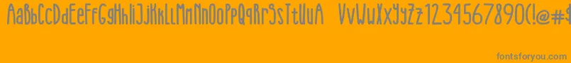 RedHead Snake Font – Gray Fonts on Orange Background