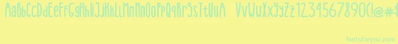 Czcionka RedHead Snake – zielone czcionki na żółtym tle
