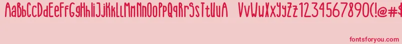 RedHead Snake Font – Red Fonts on Pink Background