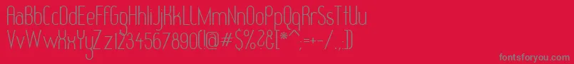 フォントREDHG    – 赤い背景に灰色の文字