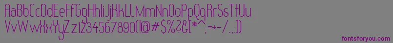 REDHG   -fontti – violetit fontit harmaalla taustalla