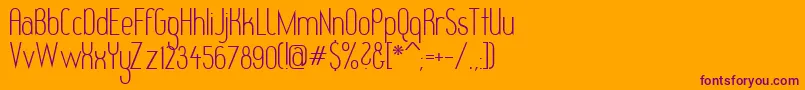 REDHG    Font – Purple Fonts on Orange Background