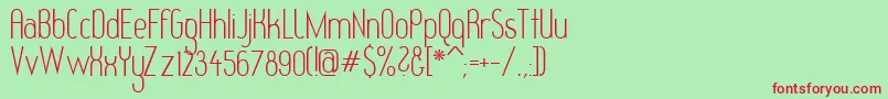 REDHG    Font – Red Fonts on Green Background