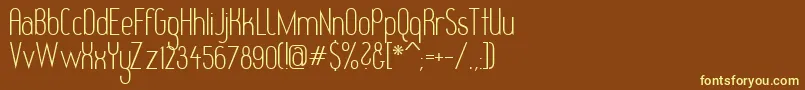 REDHG   -fontti – keltaiset fontit ruskealla taustalla